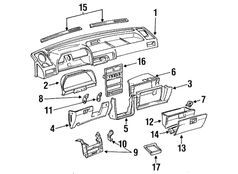 1993 Mitsubishi Precis Instrument Panel Cigar Lighter Assembly Diagram for 95110-24001