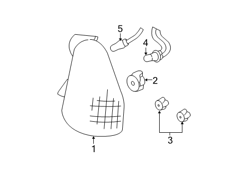 2004 Chevrolet Monte Carlo Combination Lamps Lamp Asm-Tail Diagram for 10326670