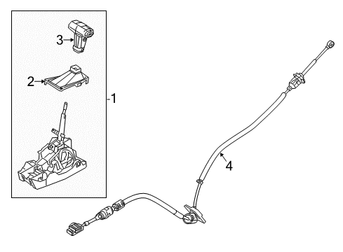 2011 Ford Taurus Center Console Gear Shift Assembly Diagram for AG1Z-7210-CE