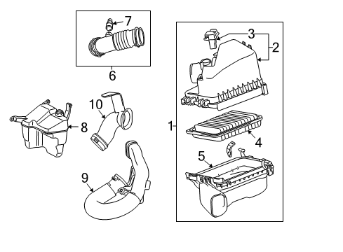 2013 Toyota Corolla Powertrain Control Air Cleaner Assembly Diagram for 17700-22221