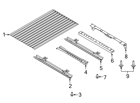 2021 Ford Ranger Floor Floor Pan Diagram for KB3Z-9911215-B