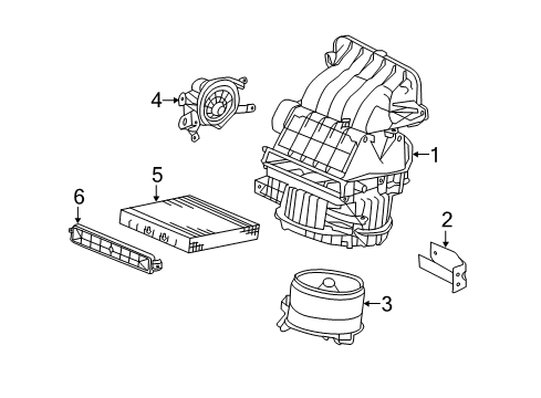 2016 Honda CR-V Blower Motor & Fan Motor Assembly With F Diagram for 79310-T0A-A01