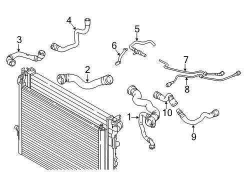 2017 BMW M760i xDrive Hoses, Lines & Pipes Line Heater Return Hose Diagram for 17128602734