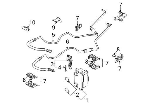 2003 BMW 745Li Trans Oil Cooler X-Ring Diagram for 17101439140