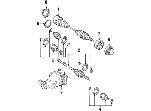 1999 Lexus SC300 Axle & Differential - Rear Carrier Assy, Differential, Rear Diagram for 41110-24240