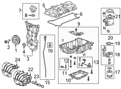 2021 Chevrolet Camaro Filters Indicator Asm-Oil Level Diagram for 12654312