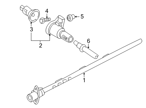 2000 BMW Z8 Side Repeater Lamps Blind Rivet Nut, Flat Headed Diagram for 46632347012