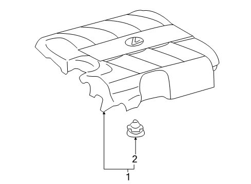 2015 Lexus RX450h Engine Appearance Cover Engine Specification Plate Diagram for 11286-31030