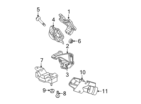 2005 Dodge Ram 3500 Engine & Trans Mounting Bolt-HEXAGON FLANGE Head Diagram for 6508414AA
