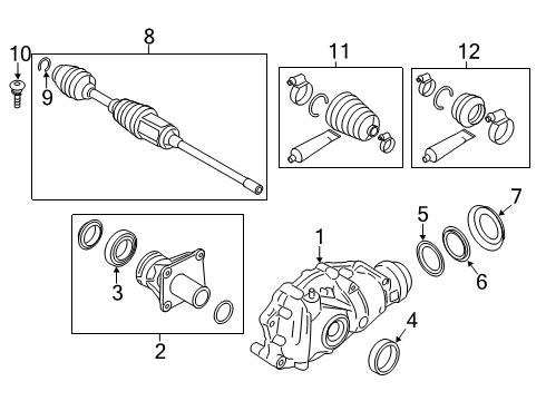2018 BMW 640i xDrive Gran Turismo Carrier & Front Axles Front Left Cv Axle Assembly Diagram for 31608683331
