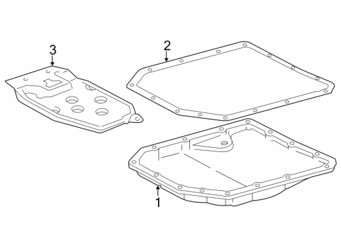 2004 Toyota Matrix Automatic Transmission Transmission Pan Diagram for 35106-12100