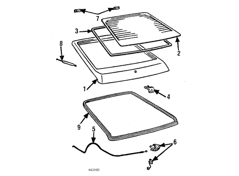 1984 Toyota Corolla Gate & Hardware Weatherstrip Diagram for 68291-12070