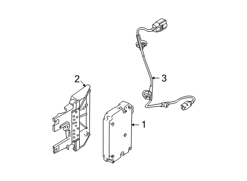2012 Ford Escape Electrical Components Module Bracket Diagram for 9L8Z-14A301-A