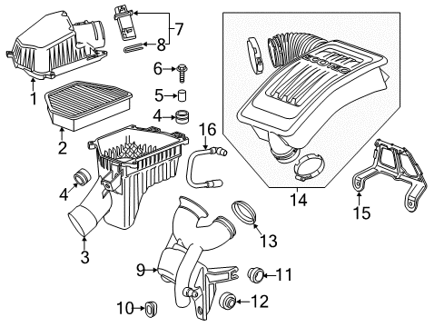 2012 Chevrolet Captiva Sport Air Intake Lower Housing Diagram for 19257392
