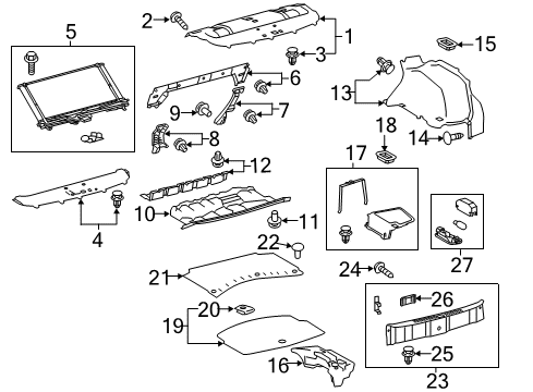 2014 Lexus IS350 Interior Trim - Rear Body Cover, Room Partition Diagram for 64285-53020-C0