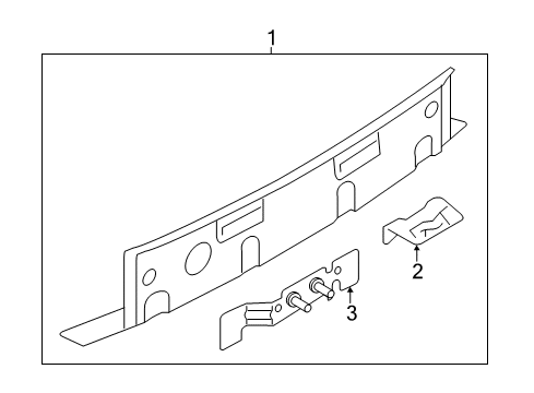 2017 Infiniti QX70 Rear Body Retainer-Rear Bumper Side Diagram for 85244-1CA0A