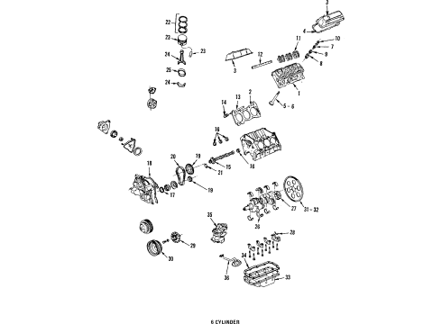 1984 Oldsmobile Toronado Engine Parts, Mounts, Cylinder Head & Valves, Camshaft & Timing, Oil Pan, Oil Pump, Crankshaft & Bearings, Pistons, Rings & Bearings Gasket Pkg-Oil Pan(Free Of Asbestos) Diagram for 22519181