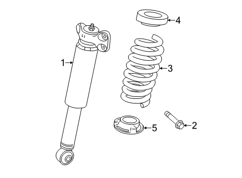 2015 Cadillac CTS Shocks & Components - Rear Rear Shock Absorber Assembly (W/ Upper Mount) Diagram for 84051687