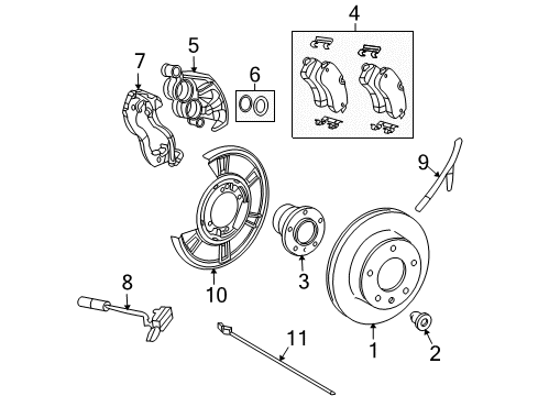 2008 Dodge Sprinter 2500 Front Brakes BACKPLATE Diagram for 68013766AA