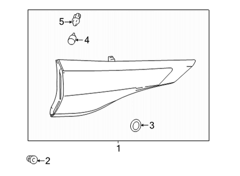 2021 Toyota Sienna Bulbs Back Up Lamp Assembly Diagram for 81590-08070