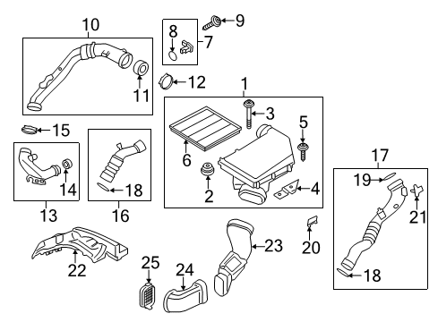 2012 BMW X3 Air Intake Intake Silencer Diagram for 13717583725