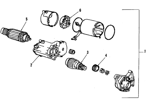 1989 Honda Accord Starter Reman, Starter Diagram for 06312-PH3-506RM