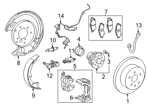2015 Lexus GS350 Anti-Lock Brakes Sensor, Speed, Front LH Diagram for 89543-30291