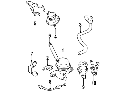 1995 Toyota Tercel Emission Components Canister Assy, Charcoal Diagram for 77740-16220