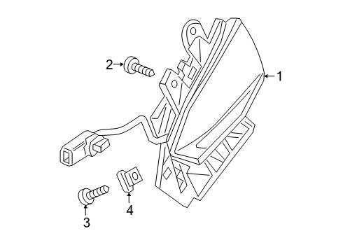 2020 Cadillac XT6 Tail Lamps Tail Lamp Diagram for 84716499