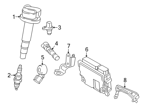 2022 Toyota Corolla Ignition System ECM Diagram for 89661-1AB60