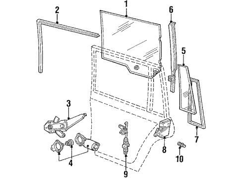 1984 Ford LTD Rear Door Lock Actuator Diagram for E2BZ5426594A