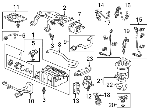 2011 Honda Accord Crosstour EGR System Pipe, EGR Diagram for 18717-R70-A00