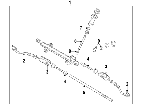 2011 Hyundai Sonata Steering Gear & Linkage Gear Assembly-Steering Diagram for 565004R000