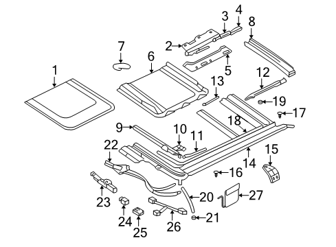 2004 Hyundai Santa Fe Sunroof Harness Assembly-Sunroof Diagram for 81636-26010