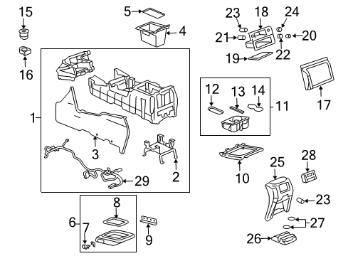 Diagram for 2006 Chevrolet Suburban 2500 Center Console