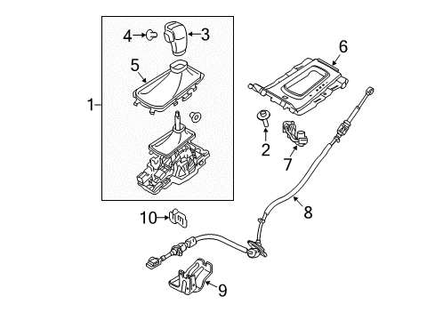 2012 Lincoln MKT Front Console Wire Diagram for AE9Z-15A808-A