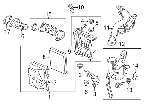 2013 Nissan Juke Filters Tube - Air Inlet Diagram for 14460-1KC0D