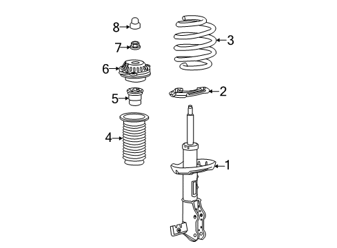 2022 GMC Terrain Struts & Components - Front Coil Spring Diagram for 84004757