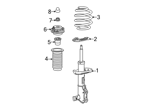 2020 GMC Terrain Struts & Components - Front Strut Diagram for 84339439