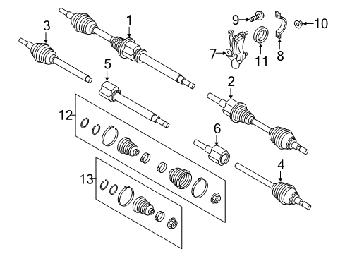 2018 Ford Focus Drive Axles - Front Inner Joint Diagram for BV6Z-3B436-E