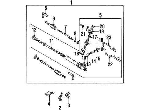 1996 Nissan Maxima Steering Column & Wheel, Steering Gear & Linkage Combination Switch Body Diagram for 25567-10Y00