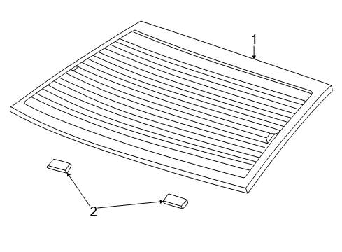 Diagram for 2000 Ford Taurus Back Glass
