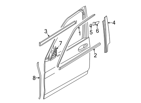 2020 BMW X6 Exterior Trim - Front Door SEAL, STRIKER PLATE, DOOR, F Diagram for 51337476329
