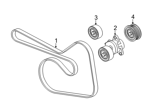 2015 Chevrolet Cruze Belts & Pulleys Idler Pulley Diagram for 55494332