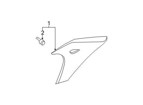 2002 Nissan Altima Interior Trim - Quarter Panels Clip Diagram for 01553-00181