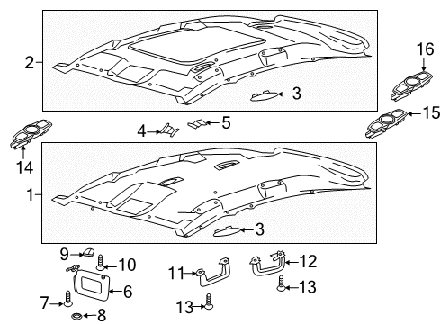 2016 Ford C-Max Interior Trim - Roof Dome Lamp Diagram for CM5Z-13776-CB