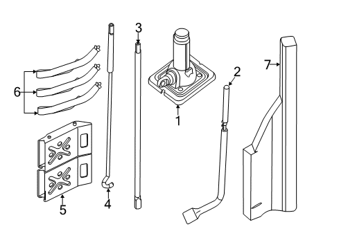 2013 Nissan NV1500 Jack & Components Stopper-Tire Diagram for 99595-1PA0B