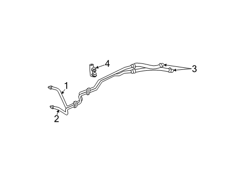 2001 Jeep Grand Cherokee Trans Oil Cooler Tube-Oil Cooler Diagram for 52079375