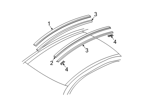 2004 Infiniti G35 Exterior Trim - Roof Moulding-Roof Drip, RH Diagram for 73854-AL510