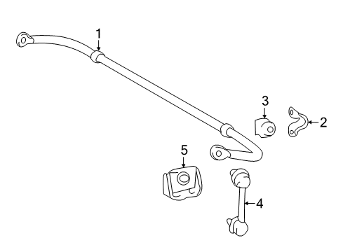 2019 Lexus RX450h Stabilizer Bar & Components - Rear Stabilizer Link Lower Bracket Diagram for 48835-0E010